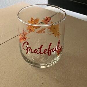 Grateful Autumn Leaves Glass/stemless wine glass